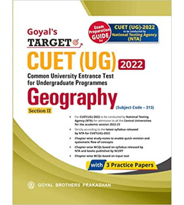 Goyal Target CUET (UG) Geography (Section - 2) 2022